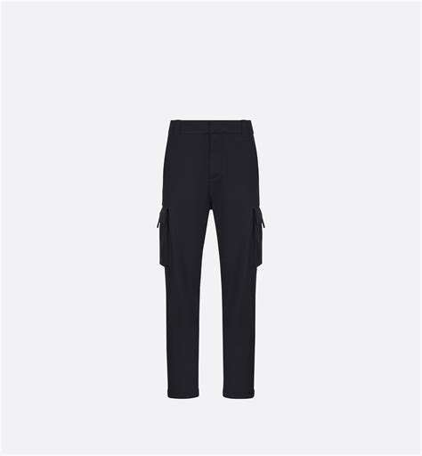 dior patch - Dior Patch Cargo Pants Navy Blue Cotton.